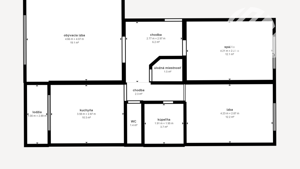 Žilina - Hájik: Priestranný 3-izbový byt s lodžiou na predaj