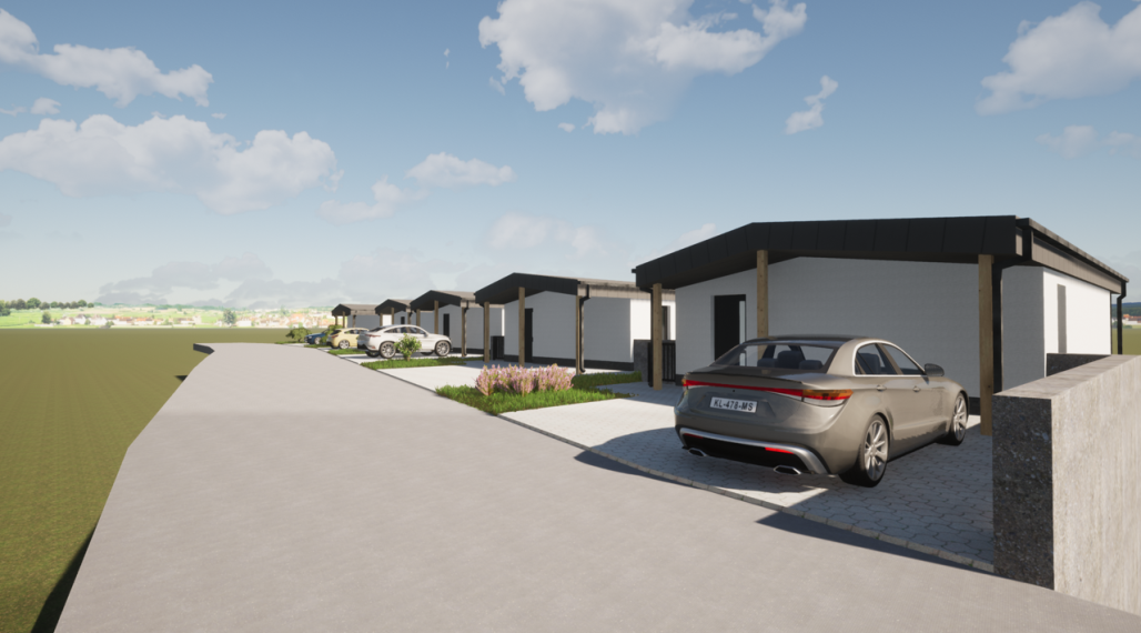 Nová IBV-byt č.2 : Trojizbový byt so súkromným parkovaním v Kotešovej