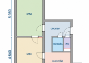 2-izbový byt s balkónom v pôvodnom stave - Vlčince, 62 m² - fotografia 1