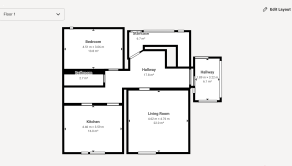 Pôdorys prízemia, celková podlahová plocha - 85 m²