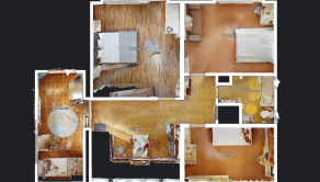 Pôdorys poschodia, celková podlahová plocha - 91 m²