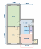 2-izbový byt s balkónom v pôvodnom stave - Vlčince, 62 m² - fotografia 1