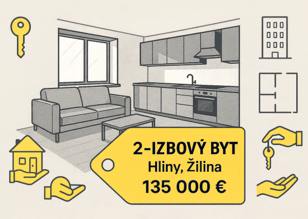 Na predaj praktický 2-izbák na žilinskom sídlisku Hliny VII na prízemí