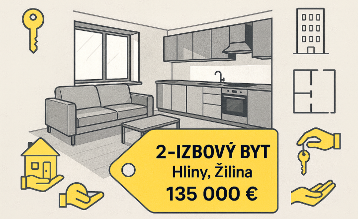 PREDANÉ: praktický 2-izbák na žilinskom sídlisku Hliny VII na prízemí